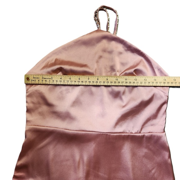 NWOT Shein Womens Pink Sleeveless Halter Full Length Maxi Dress Size L - Picture 6 of 8